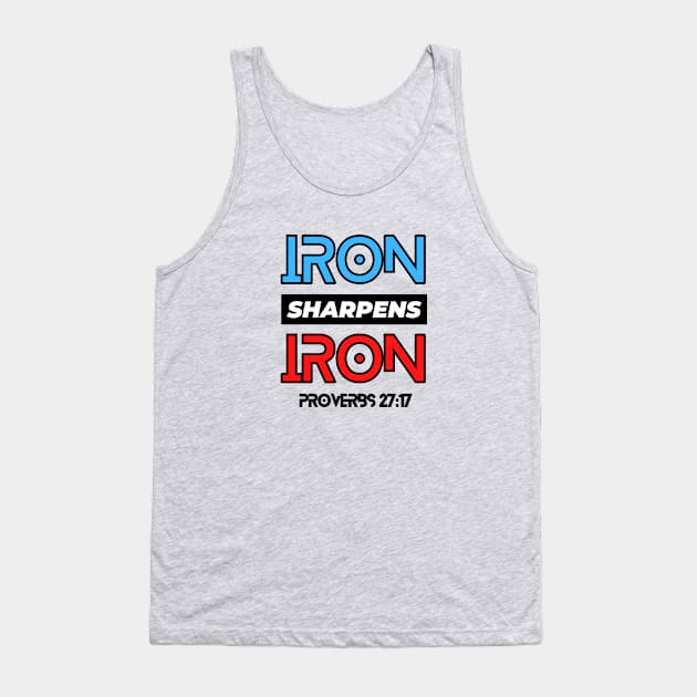 Iron Sharpens Iron | Christian Typography Tank Top by All Things Gospel